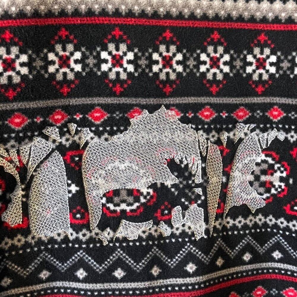 Karen Scott  Fuzzy/Fluffy Sweater Vest   Custom Embroidered  Moose  Women's XL